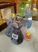 A collection of mainly Caithness glass small vases & paperweights