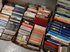 Four boxes of various hardback & paperback books, some relating to fishing & cookery