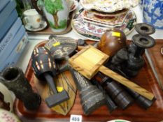 Collection of carved African tourist ware
