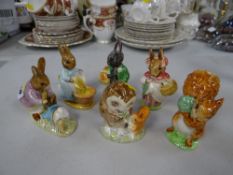 Six Beswick Beatrix Potter figures including Mr Benjamin Bunny, Little Black Rabbit etc
