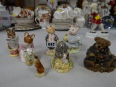 Four Beswick Beatrix Potter figures, Little Pig Robinson etc together with a Royal Doulton Dusty