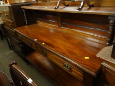 A good vintage mahogany buffet sideboard with two drawers & a shelf base