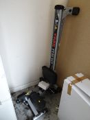 An exercise stepper machine together with York rowing machine