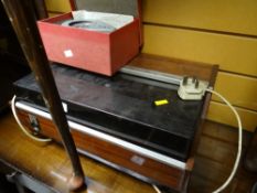 A vintage Rigonda Party Time record turn table together with a vintage Stone-Electronics tape