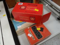 Three vintage slide viewers including the Photax Solar, Paterson Major View & a By-Lens