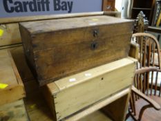 Two small pine boxes