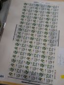 Two sheet of mint uncirculated stamps 'British Wildflowers' 1967 & the QEII 1969