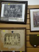 Two vintage framed photographs 'Cambridge University Rowing Team' & 'Oxford Henley Regatta Team
