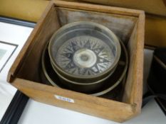 A boxed ship's compass