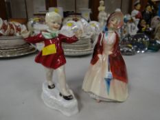 Royal Doulton figure 'Paisley Shawl' & 'January' (A/F)