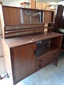 A vintage Link furniture cupboard & shelf unit