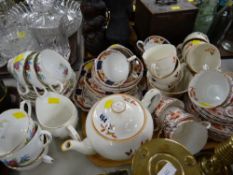 A collection of various patterned vintage teaware, Alfred Meakin etc