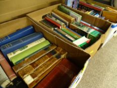 Three boxes of vintage and other books to include three albums of 'Pennants Tours in Wales'