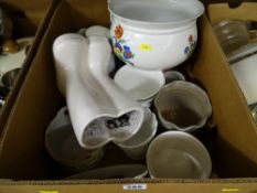 Box of pottery planters etc