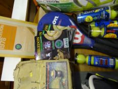 Tennis racquets, balls etc