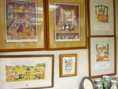 LINDA JANE SMITH limited edition (501/850) print - titled 'The Garden Party' and three framed open
