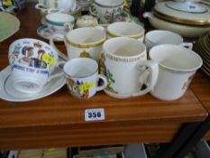 Small collection of commemorative china