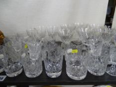 Quantity of cut and other drinking glassware