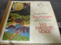 'His Master's Voice' gramophone record set 'The Complete Opera - The Mikado' by Gilbert & Sullivan