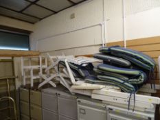 Parcel of white plastic garden furniture