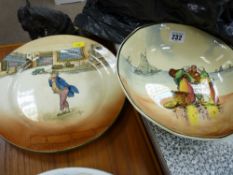 Royal Doulton 'Mr Pickwick' plate designed by Charles Noke and a Dutch series ware bowl