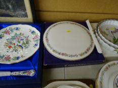 Quantity of boxed cake plates and flan dishes by Spode, Paragon and Aynsley