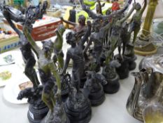 Good collection of spelter figurines