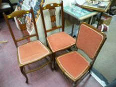Parcel of three bedroom chairs