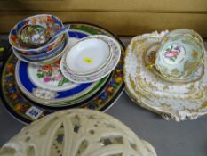Mixed selection of decorative wall plates and teaware etc