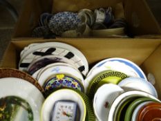 Two boxes with large quantity of porcelain etc