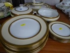 Booths gilt and cream part dinner service