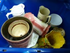 Rabbit decorated Burleighware jug, quantity of Eternal Beau plates etc