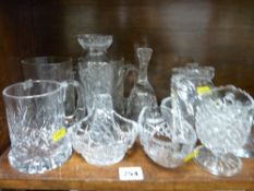 Collection of cut and other glassware