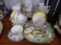 Mixed selection of decorative teaware