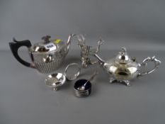 Quantity of EP ware including an interesting toast rack and cruet set formed from vintage EP