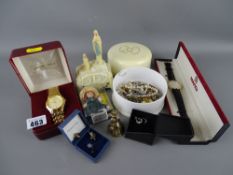 Mixed box of collectables and jewellery