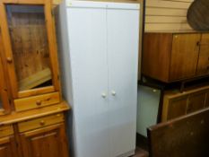 Modern light wood two door wardrobe