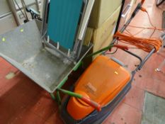Flymo Hover vac, wheelbarrow and a deck chair E/T