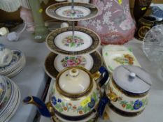 Selection of Victorian and later floral decorated teaware