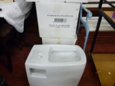 Pair of TC Bathrooms contemporary magnet wall hung pan toilets (boxed)