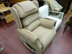 Tan rise and recline easy chair by Cosychairs E/T
