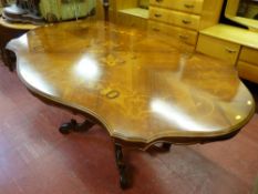Italian style inlaid dining table