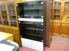 Modern contemporary bookcase with glazed doors