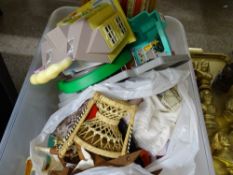 Tub of mainly doll's furniture, clothing etc