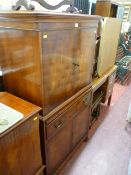 Polished wood cocktail cabinet