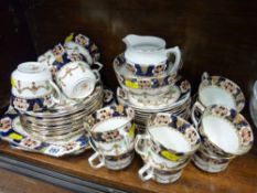 Twelve setting cobalt and gilt decorated Victorian teaset