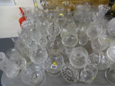 Good selection of cut and other drinking glassware etc