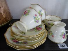 Foley china part teaset in 'Foley Tulip' pattern