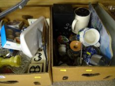 Two boxes of mixed household goods