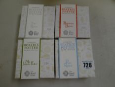 A set of four 2017 silver proof 50p coins issues by the Royal Mint